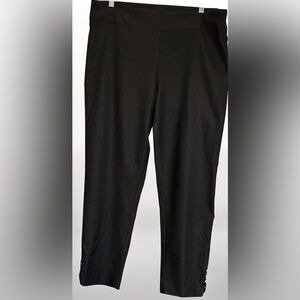 COUNTERPARTS WOMEN LUXE STRETCH MID RISE SLIM LEG SIZE 16 BLACK PANTS NWT